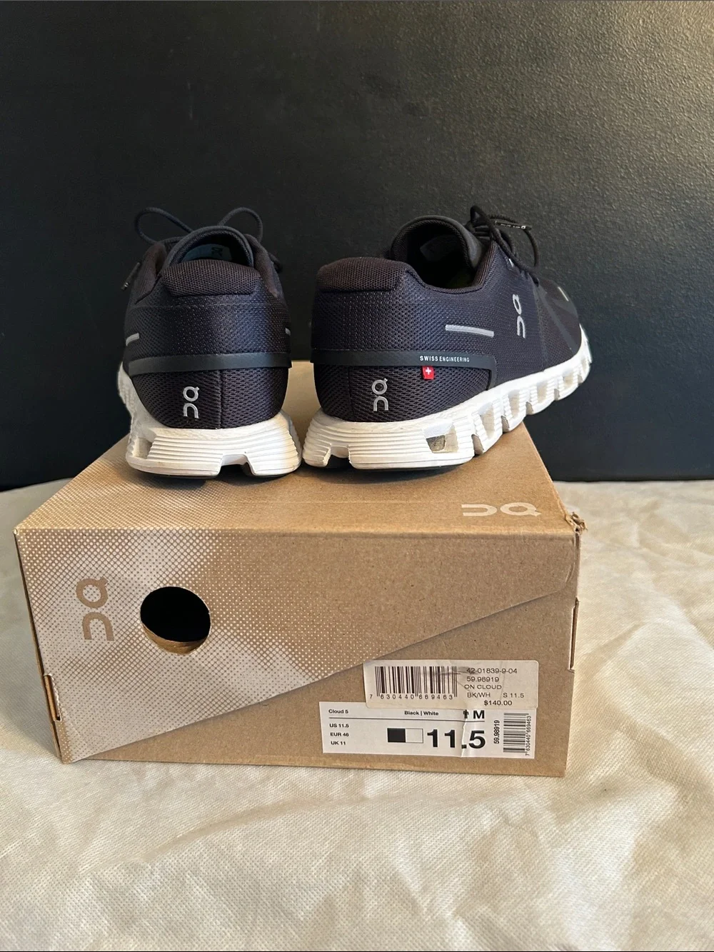 On Running Men’s Athletic Shoes in Dark Brown and Black